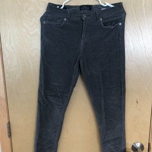 Lucky Brand Gray Corduroy Skinny Jeans